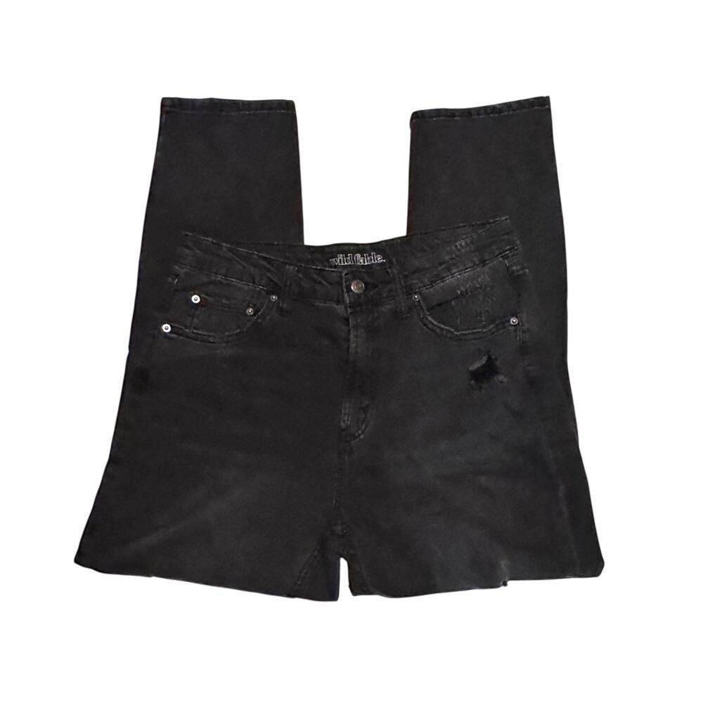 Wild Fable Charcoal Washed Black High Rise Distressed Skinny Jeans Size 8